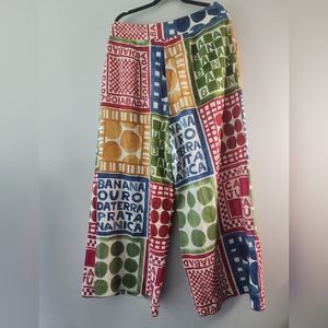 Anthropologie Farm Rio Womens Size XL Wide-Leg Pants Multicolor